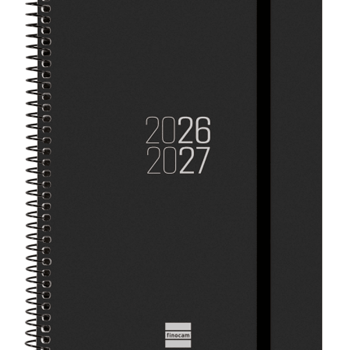 Finocam Espir Agenda Escolar 26/27 en Catalan - Semana Vista Horizontal - Formato E10 - 155x212mm - Tapas de Polipropileno - Papel de 80g/m2 - Espiral 1