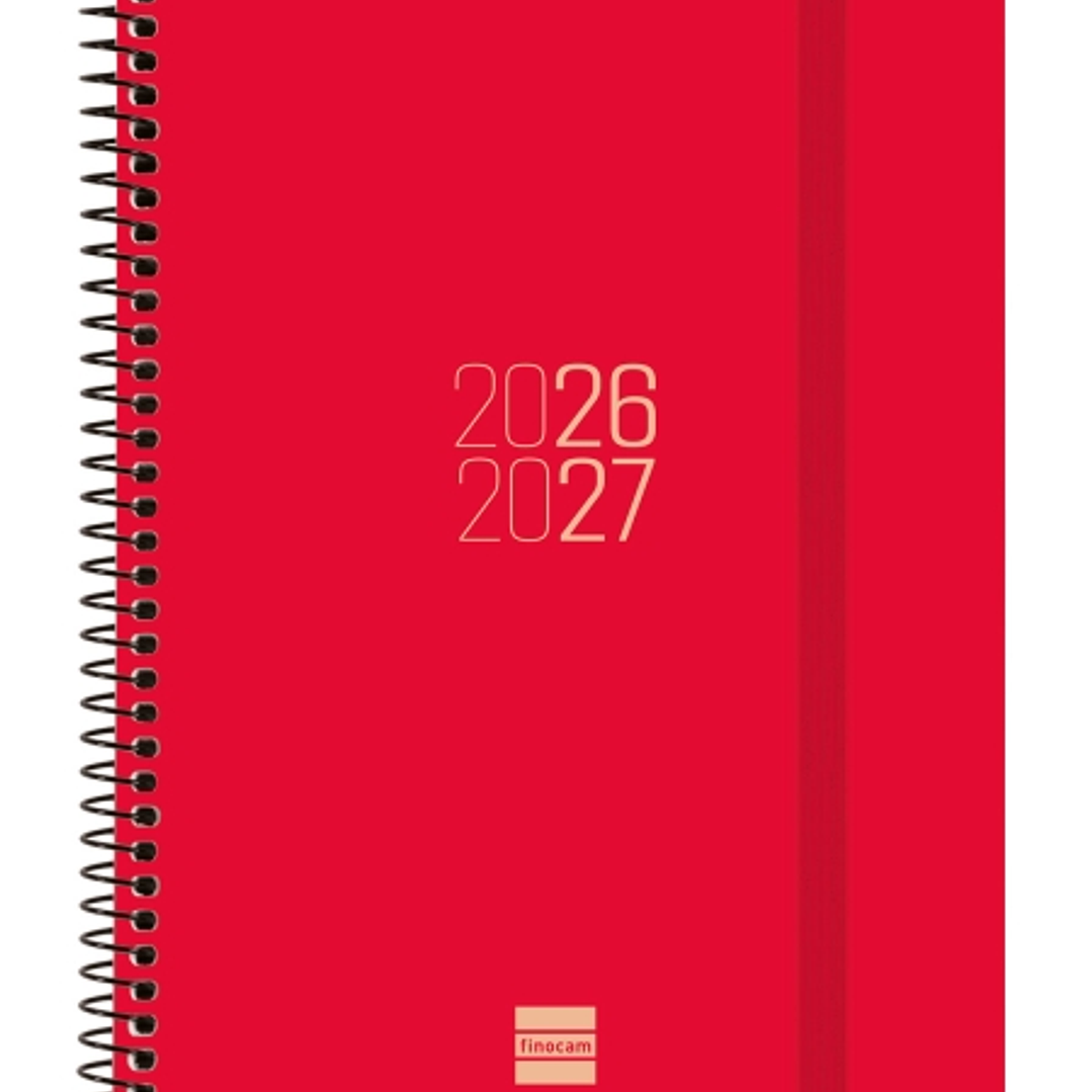 Finocam Espir Agenda Escolar 26/27 en Catalan - Semana Vista Horizontal - Formato E10 - 155x212mm - Tapas de Polipropileno - Papel de 80g/m2 - Espiral 1