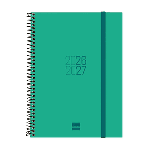 Finocam Espir Agenda Escolar 26/27 en Catalan - Semana Vista Horizontal - Formato E10 - 155x212mm - Tapas de Polipropileno - Papel de 80g/m2 - Espiral