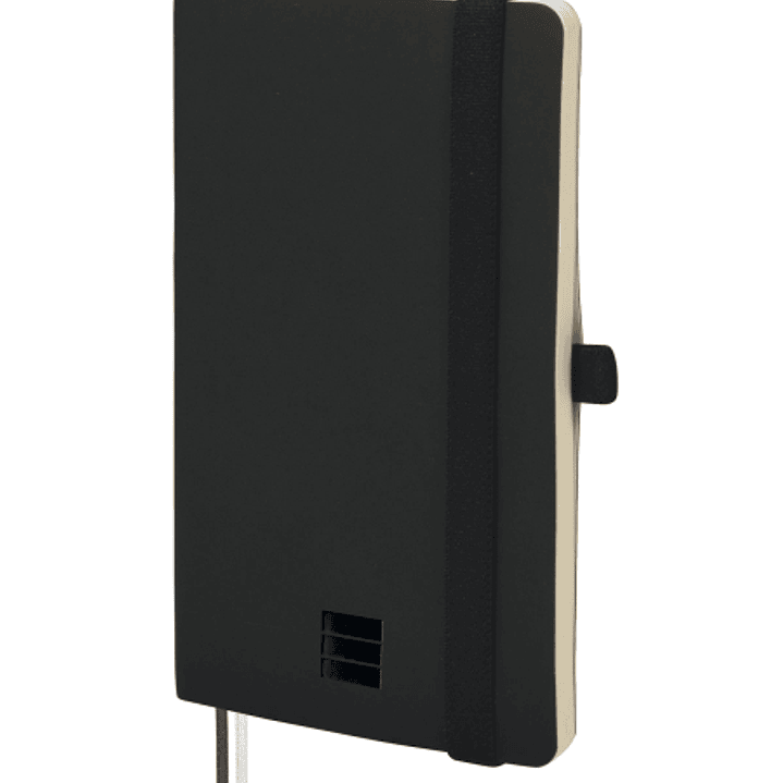 Finocam Nexo Cuaderno de Tapa Blanda - 72 Hojas - 90x150mm - Rayado Horizontal - Papel Crema de 80g/m2 - Bolsillo Interior - Cierre con Goma - Portabo 1