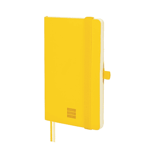 Finocam Nexo Cuaderno de Tapa Blanda - 72 Hojas - 90x150mm - Papel Crema de 80g/m2 - Liso - Bolsillo Interior - Cierre con Goma - Hojas Microperforada