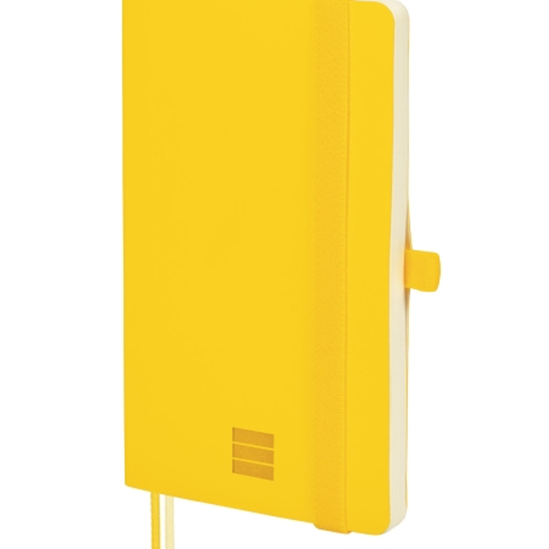 Finocam Nexo Cuaderno de Tapa Blanda - 72 Hojas - 90x150mm - Papel Crema de 80g/m2 - Liso - Bolsillo Interior - Cierre con Goma - Hojas Microperforada 1