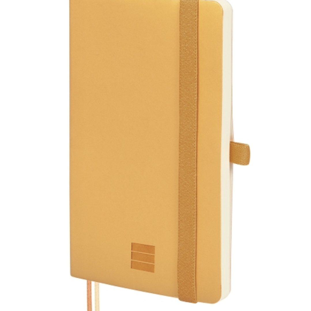 Finocam Nexo Cuaderno de Tapa Blanda - 72 Hojas - 90x150mm - Papel Crema de 80g/m2 - Liso - Bolsillo Interior - Cierre con Goma - Hojas Microperforada 1