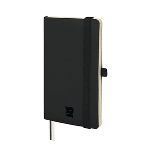 Finocam Nexo Cuaderno de Tapa Blanda - 72 Hojas - 90x150mm - Papel Crema de 80g/m2 - Liso - Bolsillo Interior - Cierre con Goma - Hojas Microperforada