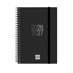 Finocam Espir Agenda Escolar 26/27 - Semana Vista Horizontal - Formato E8 - 120x171mm - Tapas de Polipropileno - Papel de 80g/m2 - Espiral Metalica - 