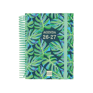 Finocam Diva Agenda Escolar 26/27 - 1 Dia por Pagina - Formato 8º - 120x164mm - Tapas de Carton Forrado - Papel de 80g/m2 - Espiral de Plastico - Esqu