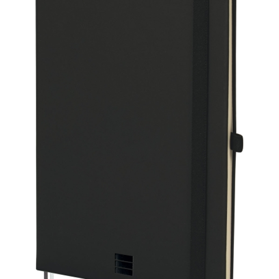 Finocam Nexo Cuaderno de Tapa Dura - 72 Hojas - Formato A5 - 148x210mm - Rayado Horizontal - Papel Crema de 80g/m2 - Bolsillo Interior - Portaboligraf 1