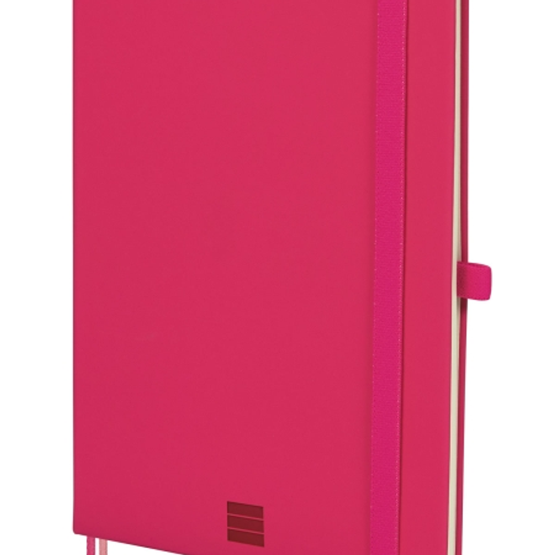 Finocam Nexo Cuaderno de Tapa Dura - 72 Hojas - Formato A5 - 148x210mm - Papel Crema de 80g/m2 - Liso - Bolsillo Interior - Cierre con Goma - Hojas Mi 1