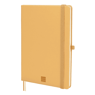 Finocam Nexo Cuaderno de Tapa Dura - 72 Hojas - Formato A5 - 148x210mm - Papel Crema de 80g/m2 - Liso - Bolsillo Interior - Cierre con Goma - Hojas Mi