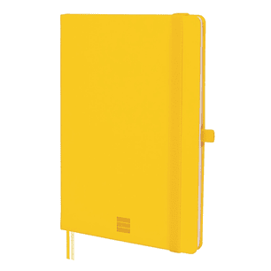 Finocam Nexo Cuaderno de Tapa Dura - 72 Hojas - Formato A5 - 148x210mm - Papel Crema de 80g/m2 - Liso - Bolsillo Interior - Cierre con Goma - Hojas Mi