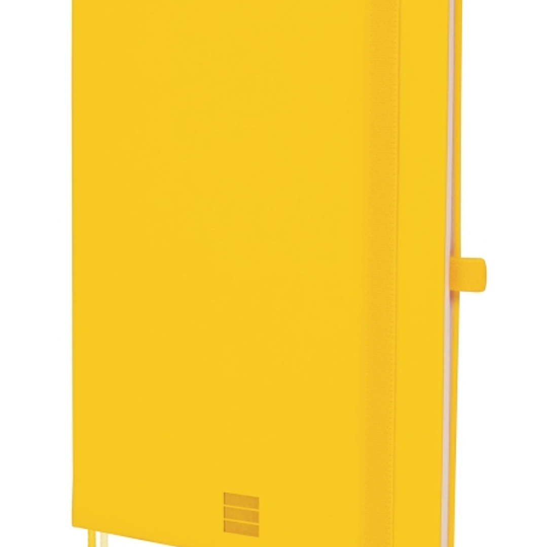 Finocam Nexo Cuaderno de Tapa Dura - 72 Hojas - Formato A5 - 148x210mm - Papel Crema de 80g/m2 - Liso - Bolsillo Interior - Cierre con Goma - Hojas Mi 1