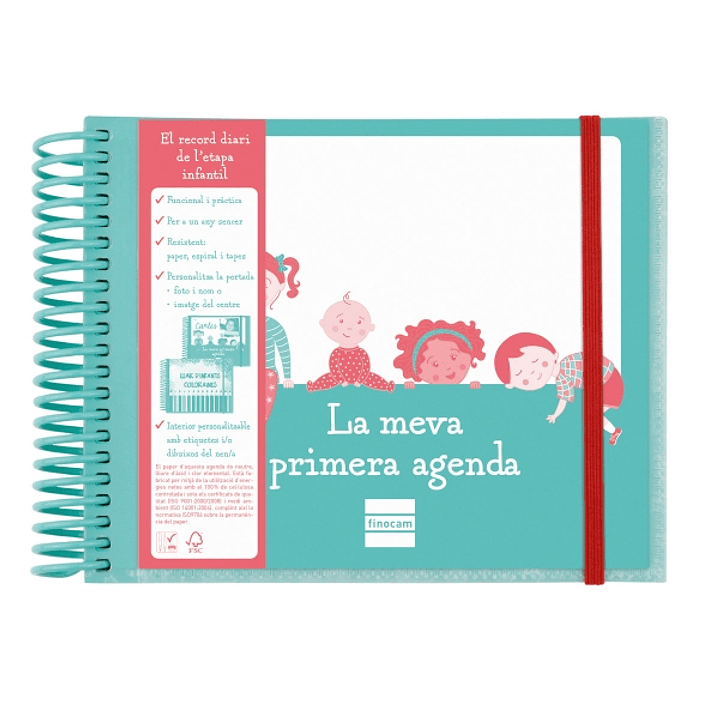 Finocam Infantil.2 Agenda sin Fechar en Catalan - 1 Dia por Pagina - 160x130mm - Tapas de Polipropileno - Papel de 90g/m2 - Espiral de Plastico - Cier 1