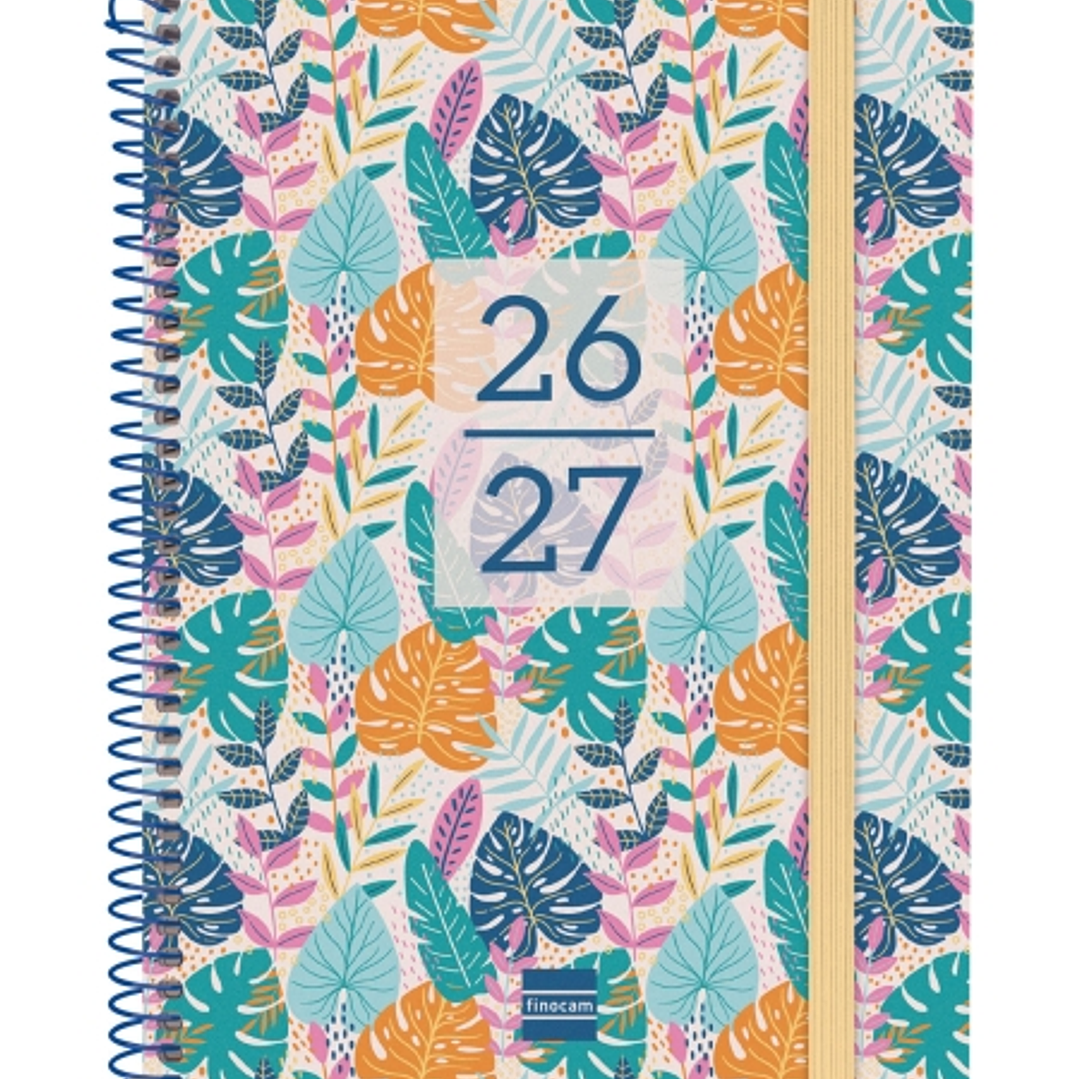 Finocam Secundaria Agenda Escolar 26/27 en Catalan - Semana Vista Horizontal - Formato 4º - 155x212mm - Tapas de Polipropileno - Papel de 80g/m2 - Esp 1