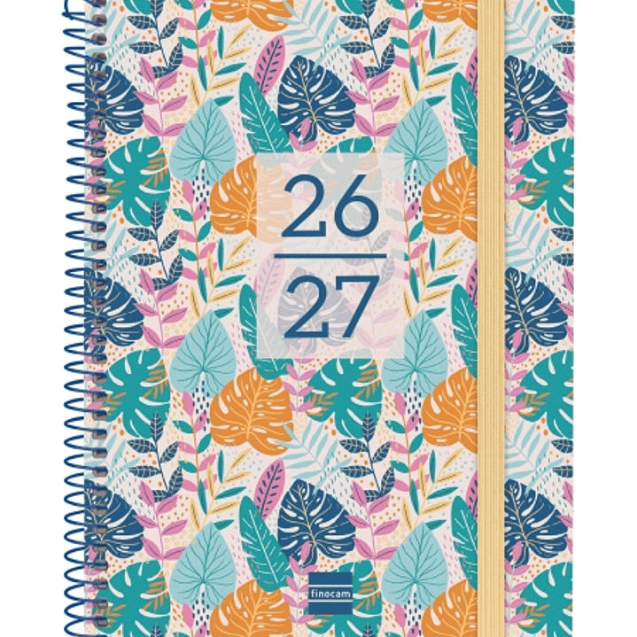 Finocam Secundaria Agenda Escolar 26/27 en Catalan - Semana Vista Horizontal - Formato 4º - 155x212mm - Tapas de Polipropileno - Papel de 80g/m2 - Esp 1