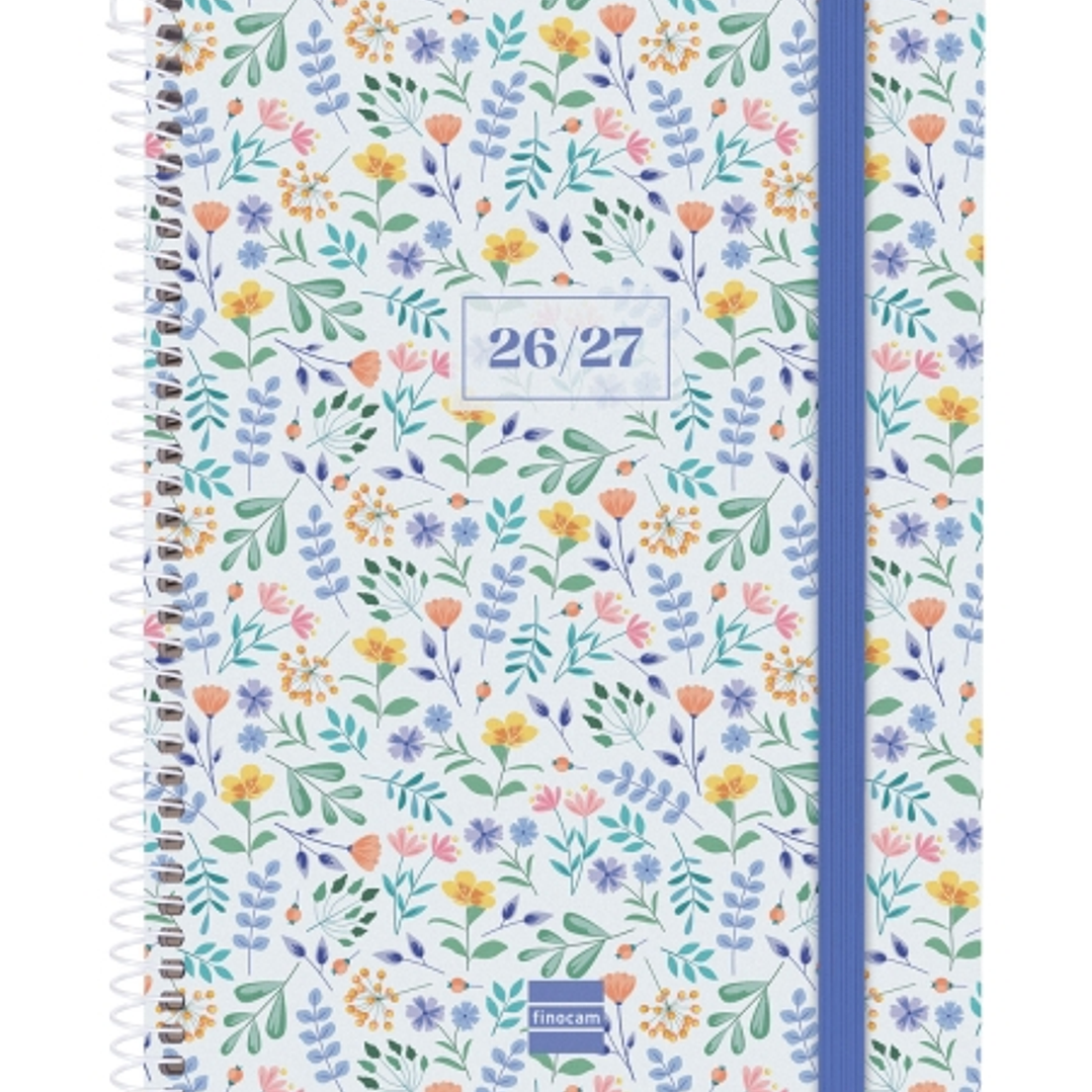 Finocam Secundaria Agenda Escolar 26/27 en Catalan - Semana Vista Horizontal - Formato 4º - 155x212mm - Tapas de Polipropileno - Papel de 80g/m2 - Esp 1