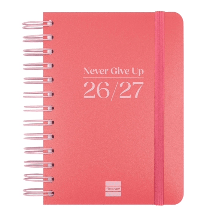 Finocam Cosmo Flex Agenda Escolar 26/27 - 1 Dia por Pagina - Formato 8º - 120x169mm - Tapas de Polipropileno - Papel de 80g/m2 - Espiral Metalica - Es 1