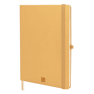 Finocam Nexo Cuaderno de Tapa Dura - 72 Hojas - Formato B5 - 176x250mm - Papel Crema de 80g/m2 - Liso - Bolsillo Interior - Cierre con Goma - Hojas Mi