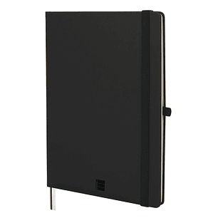 Finocam Nexo Cuaderno de Tapa Dura - 72 Hojas - Formato B5 - 176x250mm - Papel Crema de 80g/m2 - Liso - Bolsillo Interior - Cierre con Goma - Hojas Mi