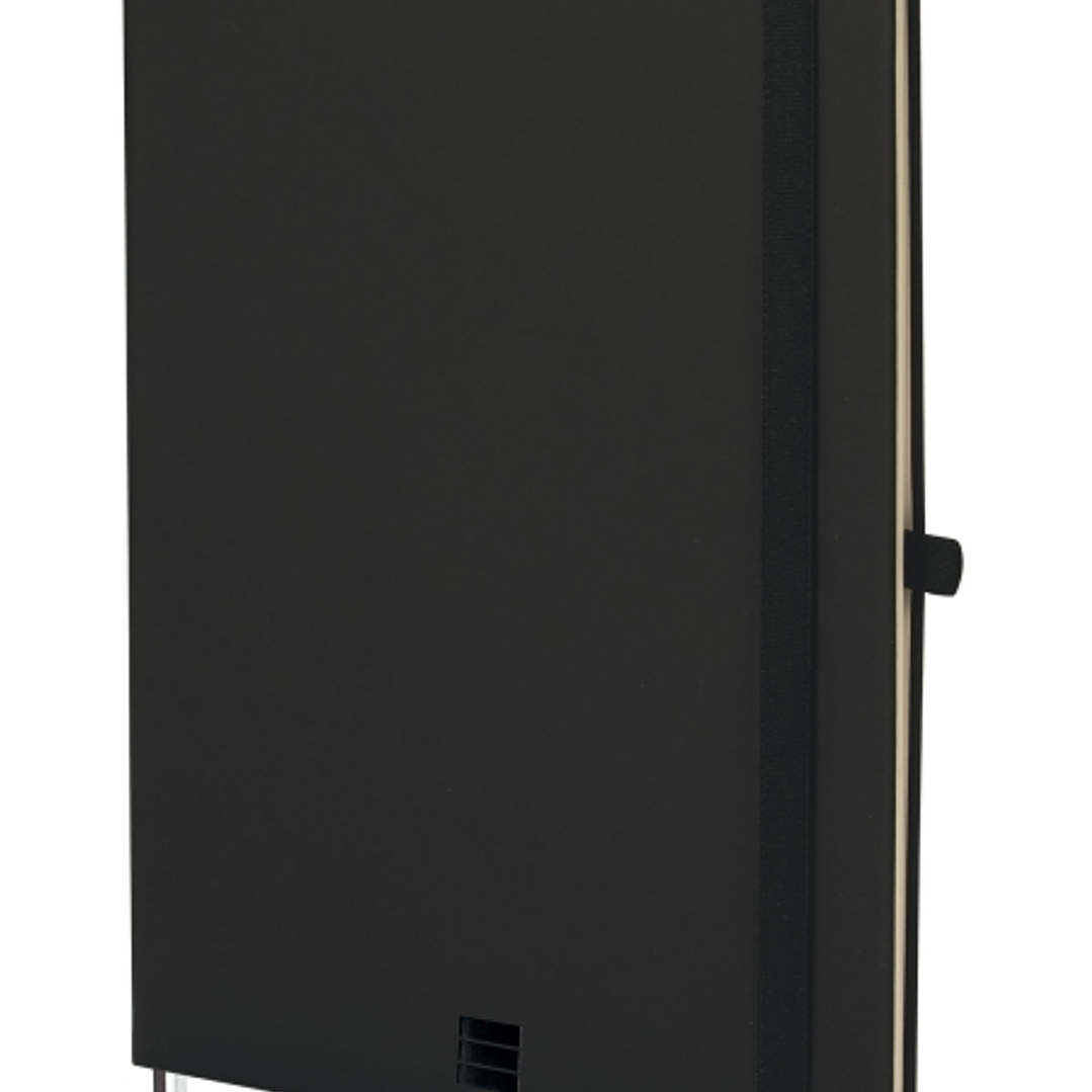 Finocam Nexo Cuaderno de Tapa Dura - 72 Hojas - Formato B5 - 176x250mm - Papel Crema de 80g/m2 - Liso - Bolsillo Interior - Cierre con Goma - Hojas Mi 1