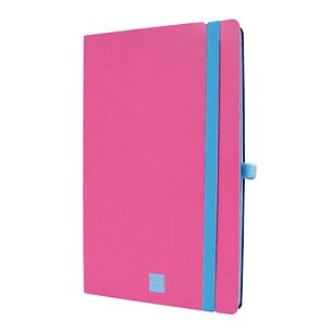 Finocam Modern Cuaderno de Tapa Ligera - 72 Hojas - Formato A5 - 148x210mm - Papel Crema de 80g/m2 - Bolsillo Interior - Cierre con Goma - Hojas Micro