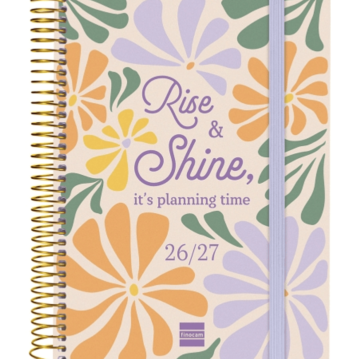 Finocam Secundaria Agenda Escolar 26/27 en Catalan - 1 Dia por Pagina - Formato 4º - 155x212mm - Tapas de Polipropileno - Papel de 80g/m2 - Espiral -  1