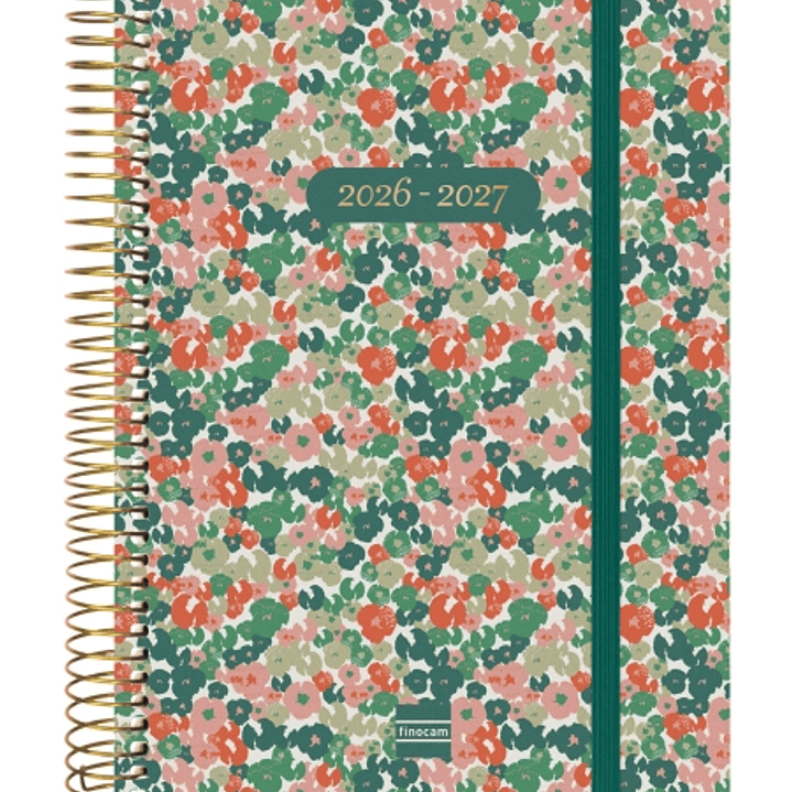 Finocam Espiral Agenda Internacional - 18 Meses - 2 Dias por Pagina - Formato E10 - 155x212mm - Tapas de Polipropileno - Papel de 70g/m2 - Esquinas Mi 1