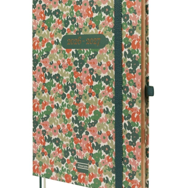 Finocam Minimal Agenda de Tapa Dura Internacional - 18 Meses - Semana Vista Horizontal - Formato M5 - 140x190mm - Papel Crema de 80g/m2 - Bolsillo Int 1