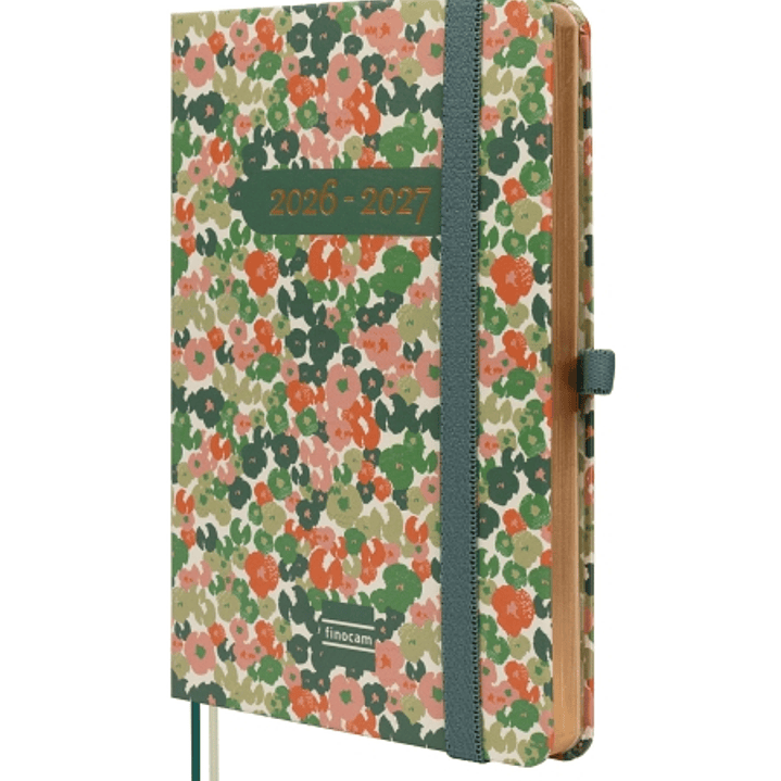Finocam Minimal Agenda de Tapa Dura Internacional - 18 Meses - Semana Vista Horizontal - Formato M3 - 100x150mm - Papel Crema de 80g/m2 - Bolsillo Int 1