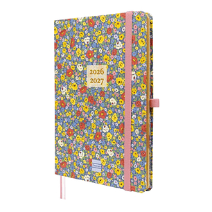 Finocam Minimal Agenda de Tapa Dura Internacional - 18 Meses - Semana Vista Horizontal - Formato M5 - 140x190mm - Papel Crema de 80g/m2 - Bolsillo Int