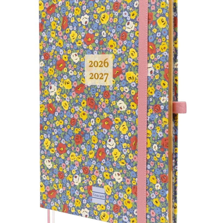 Finocam Minimal Agenda de Tapa Dura Internacional - 18 Meses - Semana Vista Horizontal - Formato M5 - 140x190mm - Papel Crema de 80g/m2 - Bolsillo Int 1