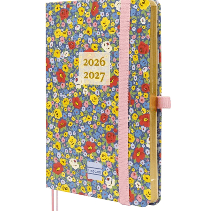 Finocam Minimal Agenda de Tapa Dura Internacional - 18 Meses - Semana Vista Horizontal - Formato M3 - 100x150mm - Papel Crema de 80g/m2 - Bolsillo Int 1