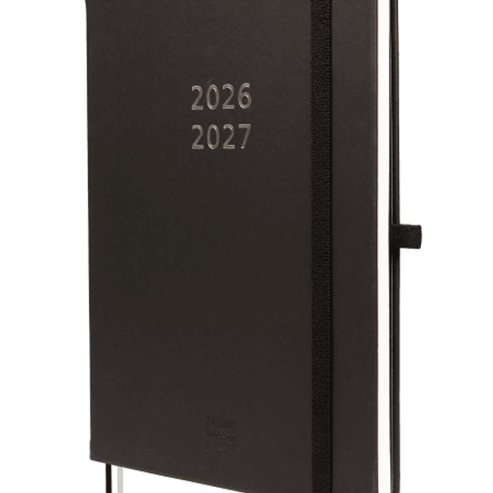 Finocam Minimal Agenda de Tapa Dura Internacional - 18 Meses - Semana Vista Horizontal - Formato M5 - 140x190mm - Papel Crema de 80g/m2 - Bolsillo Int 1