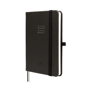 Finocam Minimal Agenda de Tapa Dura Internacional - 18 Meses - Semana Vista Horizontal - Formato M3 - 100x150mm - Papel Crema de 80g/m2 - Bolsillo Int