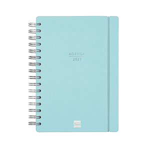 Finocam Haiku Agenda de Espiral - 16 Meses - Semana Vista Horizontal - Formato E10 - 155x212mm - Tapa Dura - Papel de 95g/m2 - Cierre con Goma Elastic