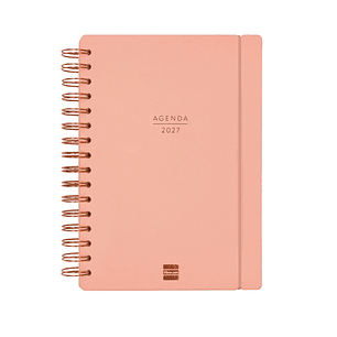 Finocam Haiku Agenda de Espiral - 16 Meses - Semana Vista Horizontal - Formato E10 - 155x212mm - Tapa Dura - Papel de 95g/m2 - Cierre con Goma Elastic