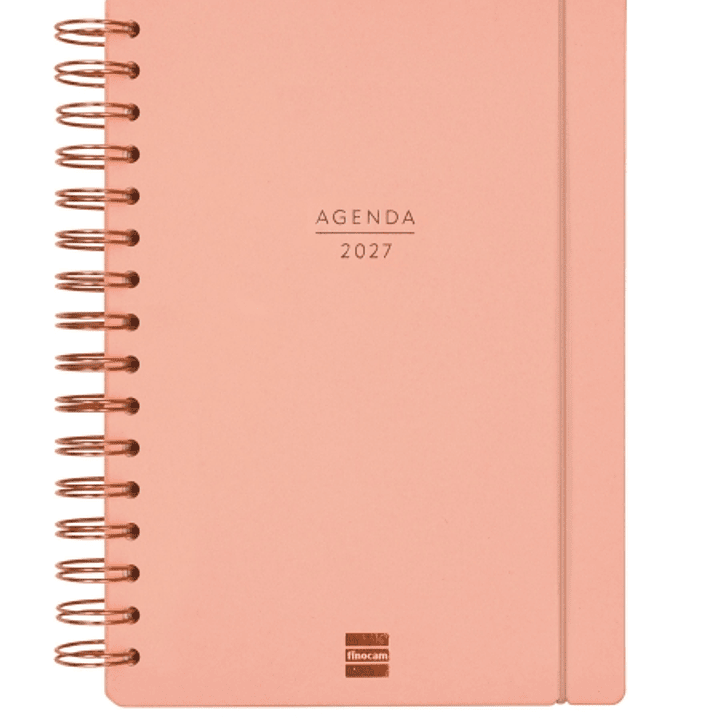 Finocam Haiku Agenda de Espiral - 16 Meses - Semana Vista Horizontal - Formato E10 - 155x212mm - Tapa Dura - Papel de 95g/m2 - Cierre con Goma Elastic 1