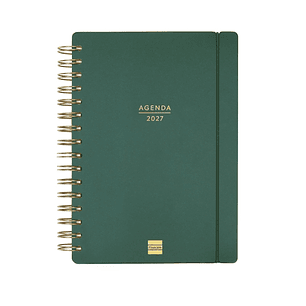 Finocam Haiku Agenda de Espiral - 16 Meses - Semana Vista Horizontal - Formato E10 - 155x212mm - Tapa Dura - Papel de 95g/m2 - Cierre con Goma Elastic
