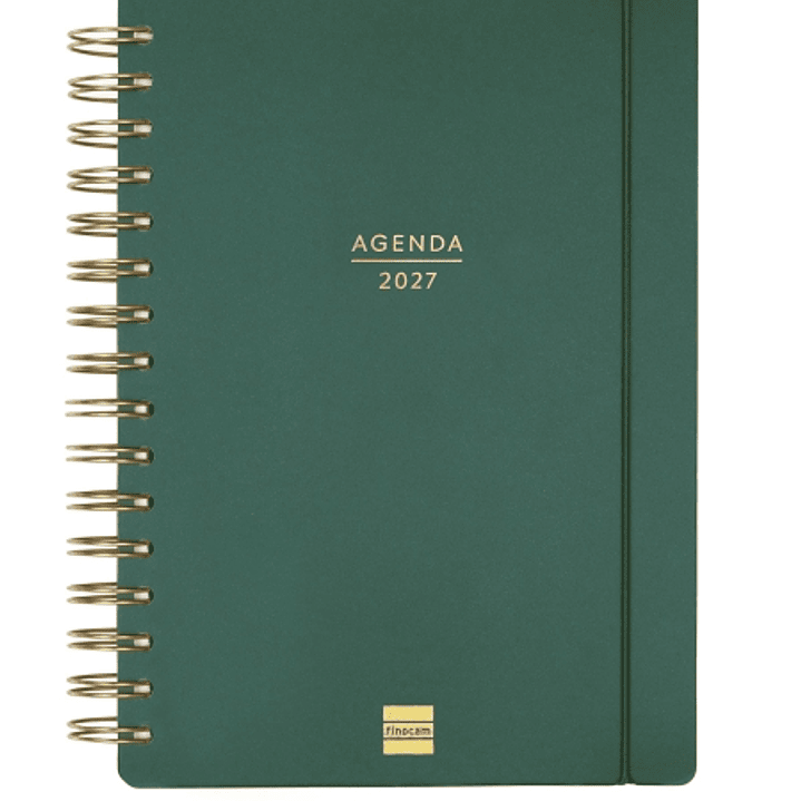 Finocam Haiku Agenda de Espiral - 16 Meses - Semana Vista Horizontal - Formato E10 - 155x212mm - Tapa Dura - Papel de 95g/m2 - Cierre con Goma Elastic 1