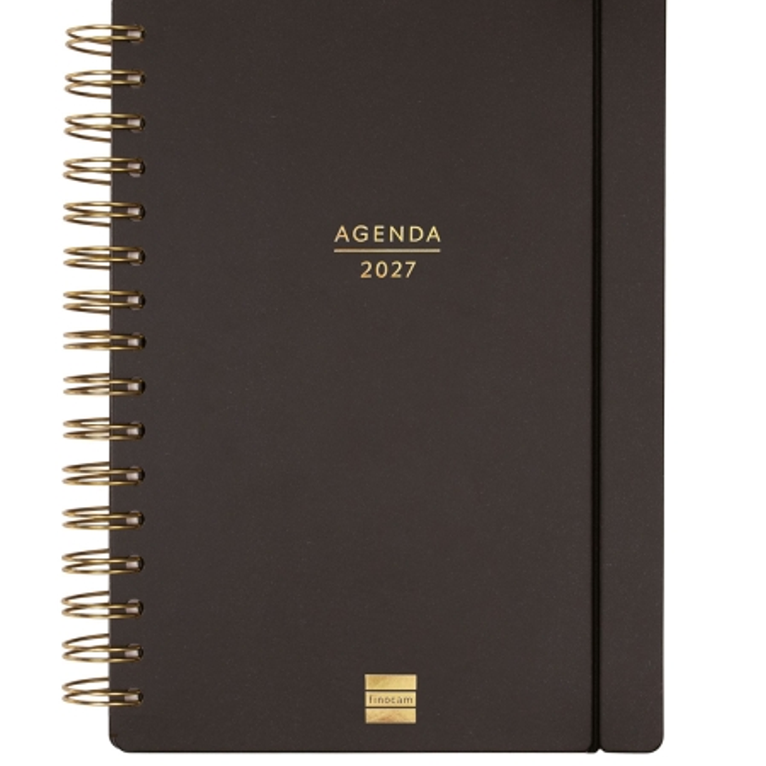 Finocam Haiku Agenda de Espiral en Catalan - 16 Meses - Semana Vista Horizontal - Formato E10 - 155x212mm - Tapa Dura - Papel de 95g/m2 - Cierre con G 1