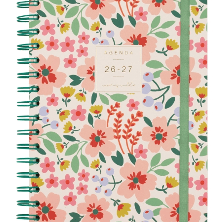 Finocam Moniquilla Agenda Escolar 26/27 - Semana Vista Horizontal - Formato E10 - 155x212mm - Tapa Dura - Papel de 80g/m2 - Espiral Metalica - Multico 1