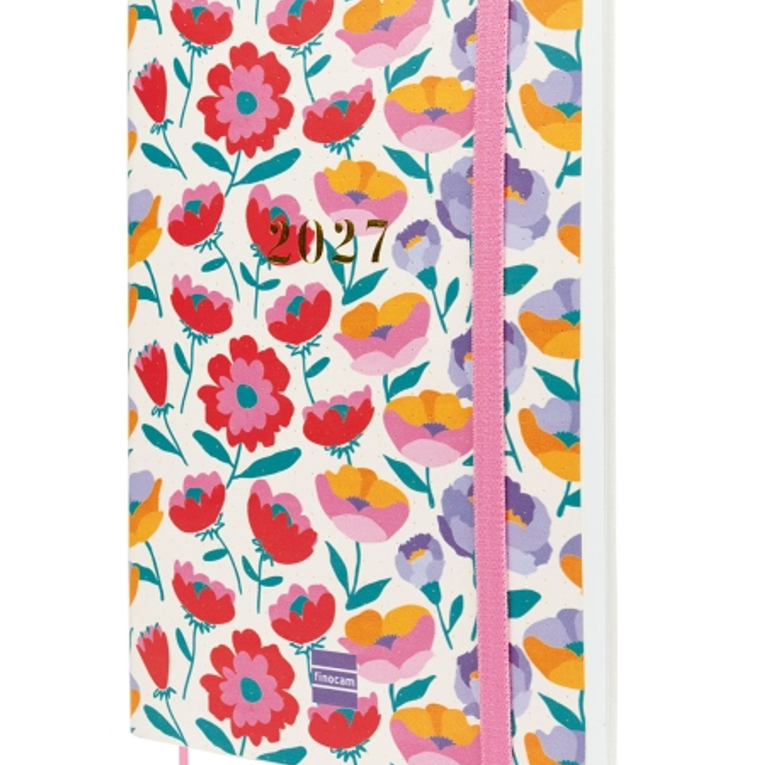 Finocam Dotted Agenda de Tapa Flexible Internacional - 16 Meses - Semana Vista Horizontal - Formato Y10 - 140x204mm - Papel de 80g/m2 - Esquinas Micro 1