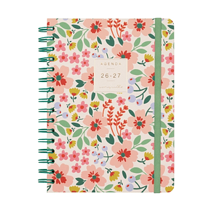 Finocam Moniquilla Agenda Escolar 26/27 en Catalan - Semana Vista Horizontal - Formato E10 - 155x212mm - Tapa Dura - Papel de 80g/m2 - Espiral Metalic