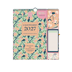 Finocam Sep Calendario de Pared - 16 Meses - Mes Vista - Formato Plus - 215x325mm - Espiral Doble Metalica - Papel de 140g/m2 - Espacio para Notas - A