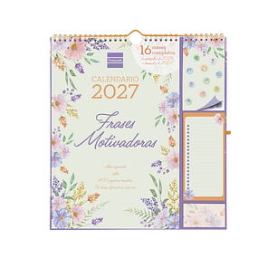 Finocam Sep Calendario de Pared - 16 Meses - Mes Vista - Formato Plus - 215x325mm - Espiral Doble Metalica - Papel de 140g/m2 - Espacio para Notas - A