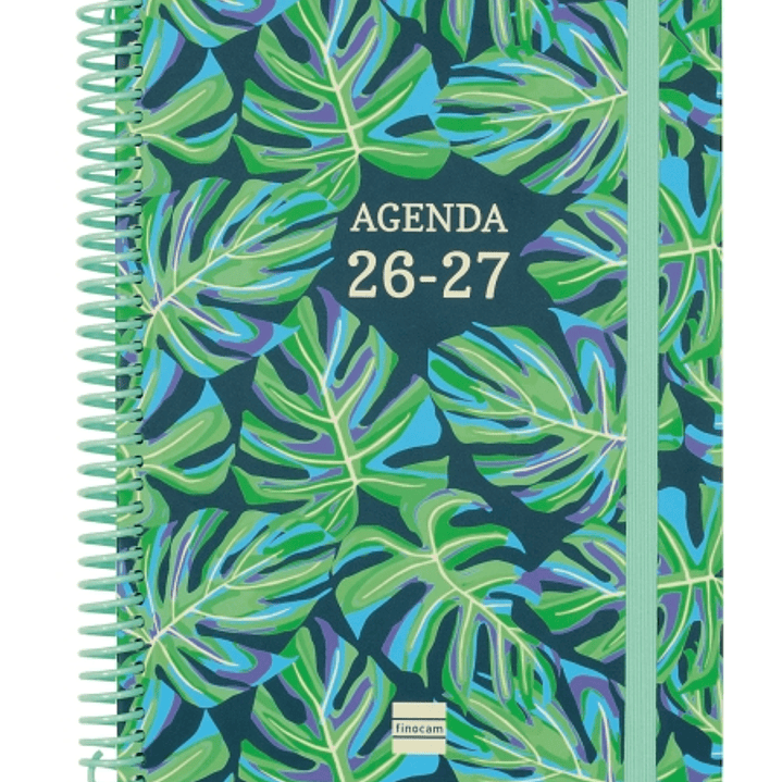 Finocam Diva Agenda Escolar 26/27 - Semana Vista Horizontal - Formato 4º - 155x212mm - Tapas de Carton Forrado - Papel de 80g/m2 - Espiral de Plastico 1