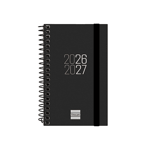 Finocam Espir Agenda Escolar 26/27 - Semana Vista Horizontal - Formato E3 - 79x127mm - Tapas de Polipropileno - Papel de 80g/m2 - Espiral Metalica - E