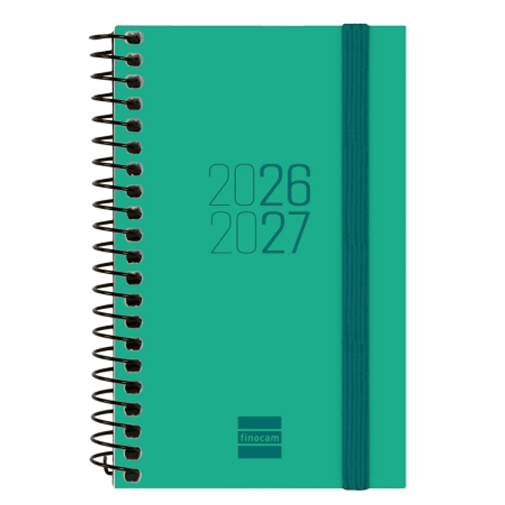 Finocam Espir Agenda Escolar 26/27 - Semana Vista Horizontal - Formato E3 - 79x127mm - Tapas de Polipropileno - Papel de 80g/m2 - Espiral Metalica - E 1