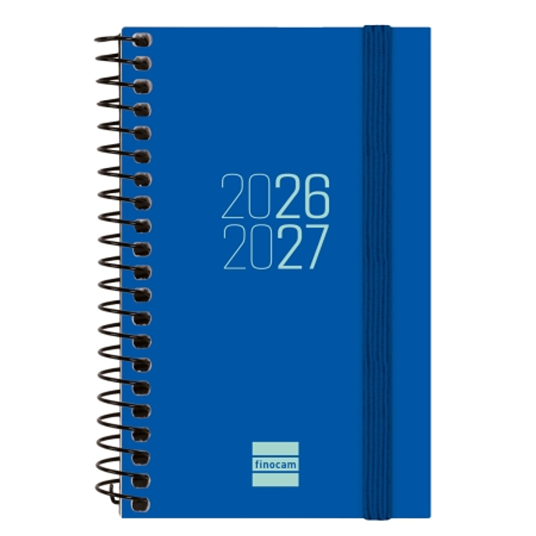 Finocam Espir Agenda Escolar 26/27 - Semana Vista Horizontal - Formato E3 - 79x127mm - Tapas de Polipropileno - Papel de 80g/m2 - Espiral Metalica - E 1