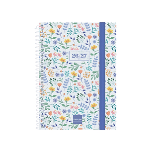 Finocam Secundaria Agenda Escolar 26/27 - Semana Vista Horizontal - Formato 8º - 120x164mm - Tapas de Polipropileno - Papel de 80g/m2 - Espiral Metali