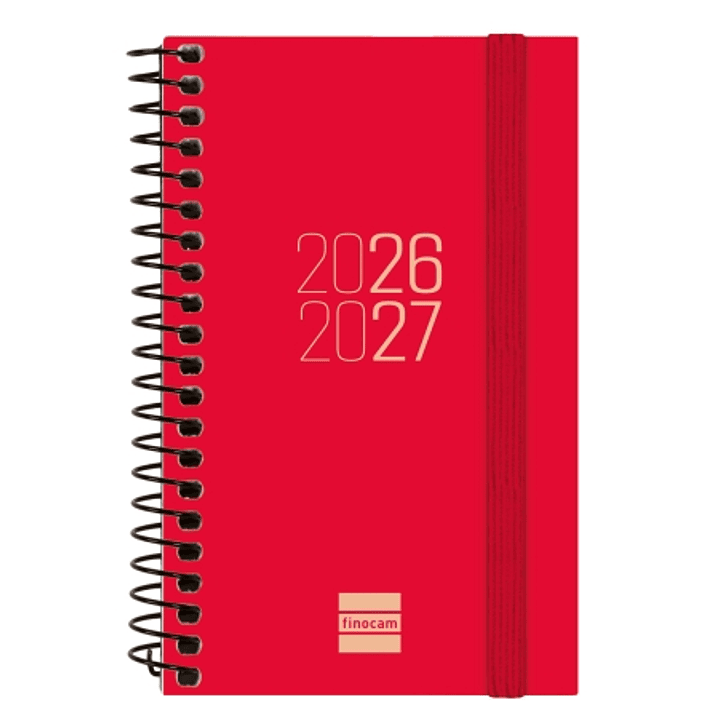 Finocam Espir Agenda Escolar 26/27 en Catalan - Semana Vista Horizontal - Formato E3 - 79x127mm - Tapas de Polipropileno - Papel de 80g/m2 - Espiral - 1